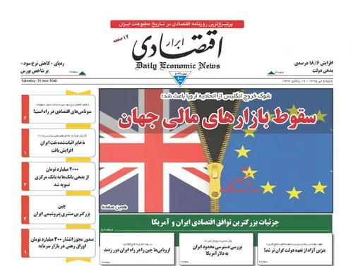 سقوط بازارهای مالی جهان ....