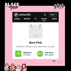 با مجموع ۴ نقد تا الان آلبوم BORN PINK با امتیاز 79 در me