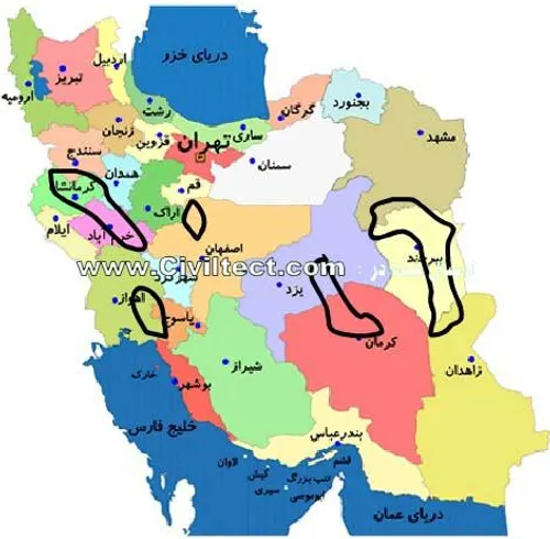 پیش بینی محلهای احتمالی وقوع زلزله مرگبار بعدی ایران