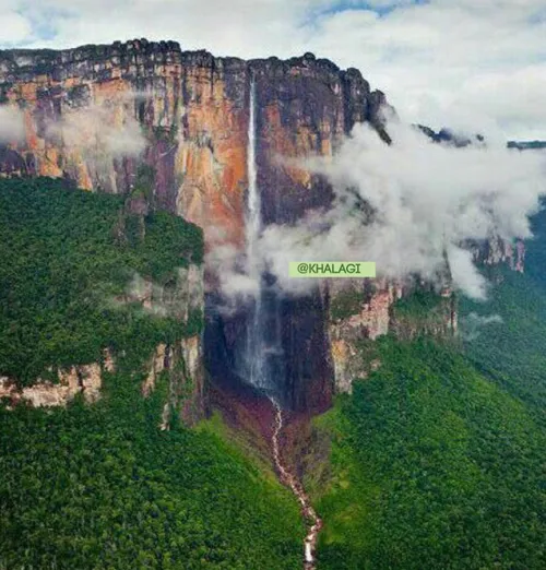 🏞 آبشار آنجل بلندترین آبشار دنیا به ارتفاع️ است که در میا