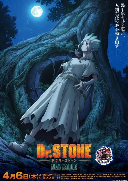 پوستر جدید فصل سوم انیمه Dr. STONE New World