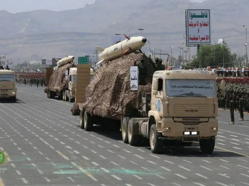 🔺تصویری از موشک حاطم که نمونه یمنی موشک خیبر شکن محسوب می