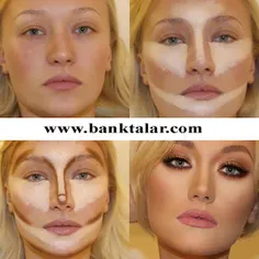 طرز لاغر کردن صورت با استفاده از سایه