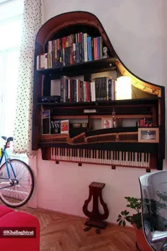 تبدیل#پیانو قدیمی به کتابخانه#خلاقیت