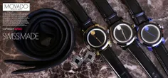 ساعت مچی Movado*رنگ مدل طلایی، آبی ، سفید * قاب و بند ضد 