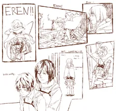 #aot_ships #Eren #armin_arlert #mikasa  #manga (fan book)