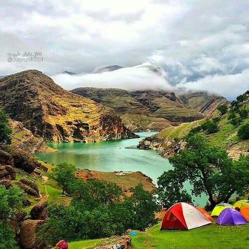 تصویری بینظیر از دریاچه پشت سد شهید عباس پور و طبیعت زیبا