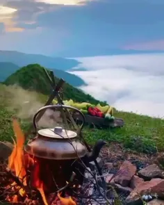 بر فراز ابرها😍 و صدای زیبای استاد اسحاقی👌☕