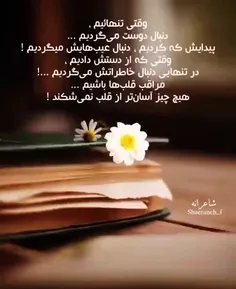 وقتی تنهاییم ...