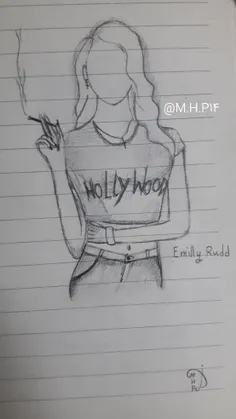 #pain #hollywood #emillyrudd #نقاشی