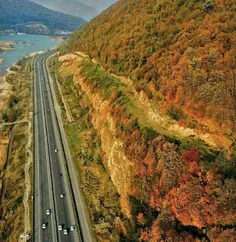 نمایی از جاده زیبای قزوین - رشت