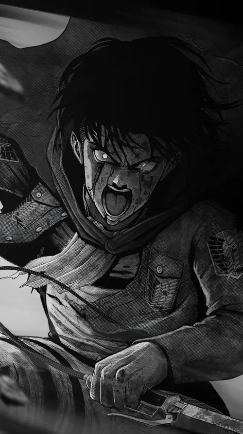 anime attack on titan otaku wallpaper profile black dark 