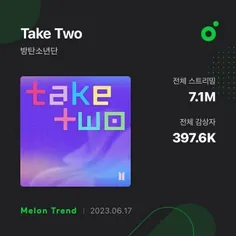 آهنگ "Take Two" از 7.1 میلیون استریم و 397 هزار شنونده خا