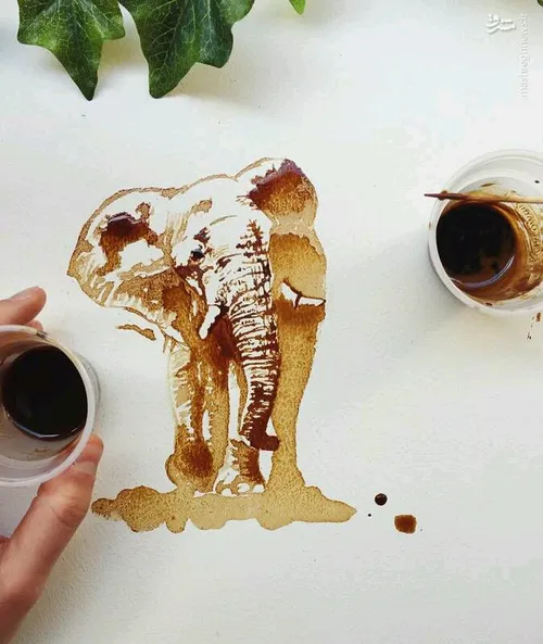 خلق نقاشی های بی نظیر با قهوه!