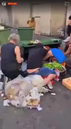این یک نمونه از فراوانی و رفاه در فرانسه اگر در #ایران در هر سطل آشغال یک نفر است در #فرانسه