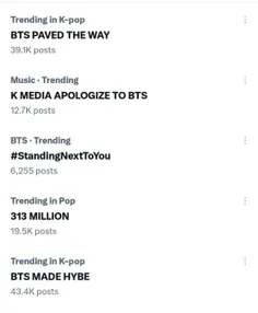 عبارت BTS PAVED THE WAY ترند 1 جهانی‌‌ست