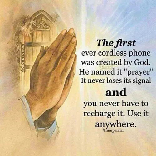 اولین تلفن بی سیم را خدا اختراع کرد واسمش را گذاشت دعا!