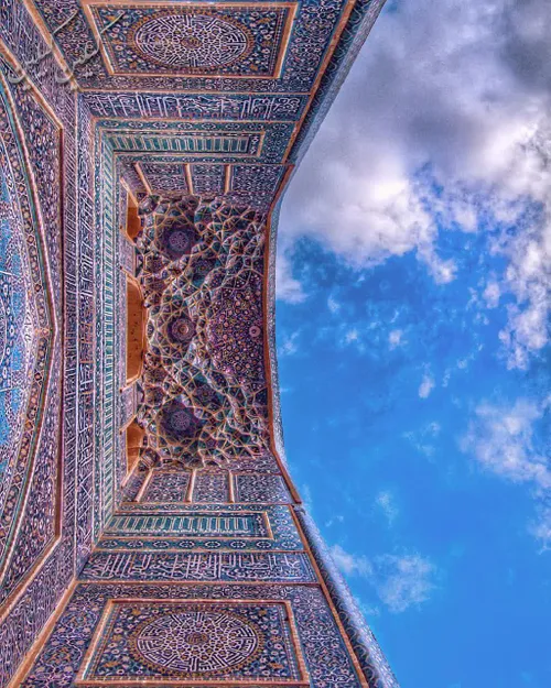 کاشی کاری منحصر بفرد مسجد جامع یزد 👌