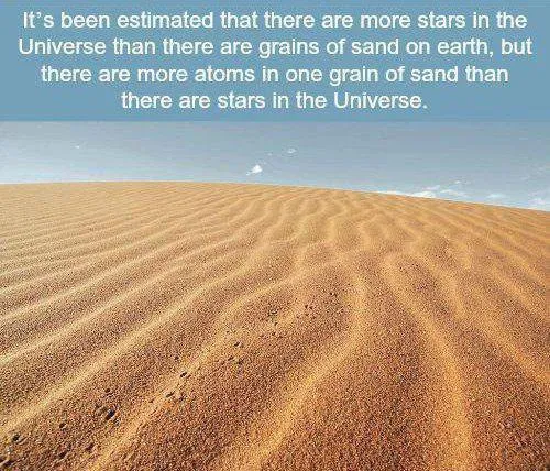 طوری که تخمین ﺯده شده تعداد ستاره های جهان بیشتر اﺯ تعداد