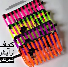 کیف آرایش طلقی طرح ویکتوریا سکرت شبرنگی🌈