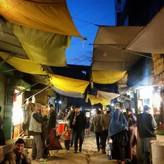 The bazaar in Kabul old city as the shops close down shor