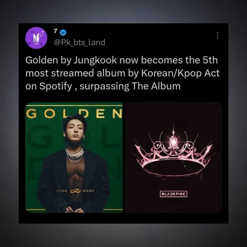آلبوم GOLDEN از جونگکوک، اکنون با گذشتن از The Album به پ