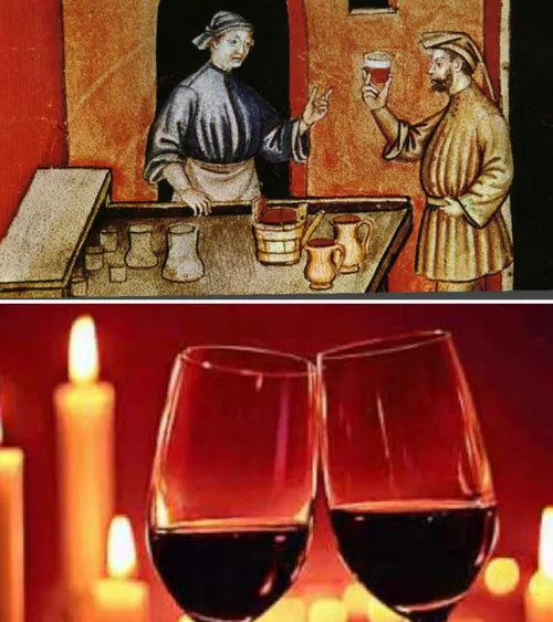 در قرون وسطی، افراد هنگام نوشیدن مشروب با غریبه ها معمولا