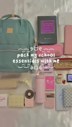 packing school bag 🎒🎶🌘