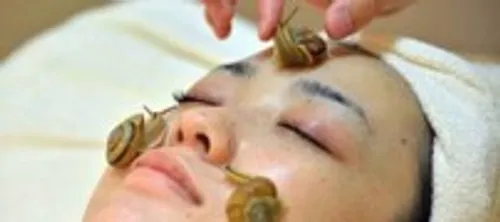 استفاده از حلزون زنده در چین برای زیبا سازیه پوست