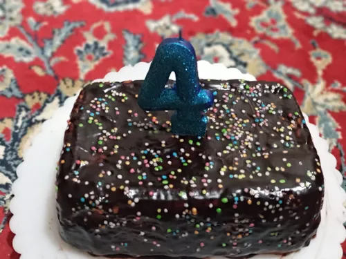 تولدت مبارک محمدحسین کیک شکلاتی قلبم عزیزدلم چهارساله شد