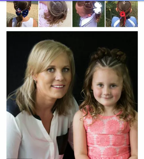مادر استرالیایی که با موهای دخترش هنرمندی میکنه