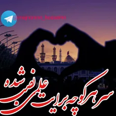 سر هر کوچه برایت علمی نصب شده حسین جان  #کربلا