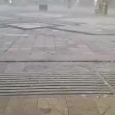 بارش تگرگ در حرم امام رضا علیه السلام امروز 29 اردیبهشت 