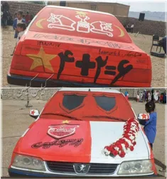 خوزستان؛ ماشین عروس زوج ایذه‌ای 😃 