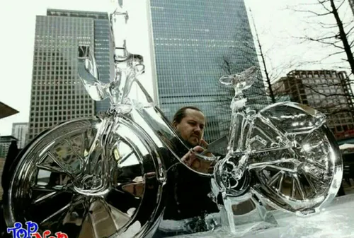هنر و خلاقیت دوچرخه شیشه ای ایده خلاقانه هنرنمایی کاردستی