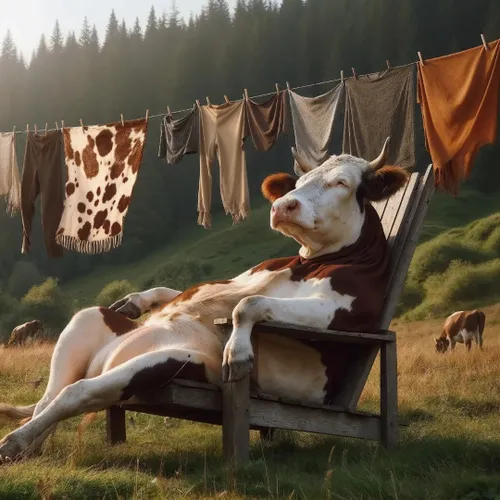 Animals and clothes drying