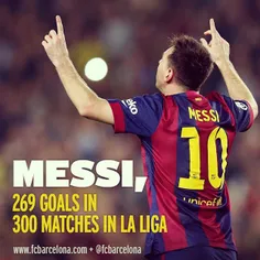 ٣٠٠بازي درلاليگا-٢٦٩گل و ١٠٧پاس كل.....Best Messi