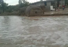 منازل محله حسن آباد شهر دلگان در محاصره سیلاب