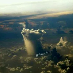 عکس هوایی از بارش رگباری باران در یک نقطه محدود از زمین