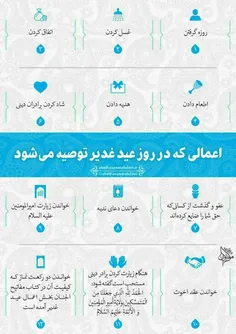 اعمالی که در روز عید سعید غدیر خم توصیه شده است