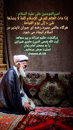 امیرالمومنین علی علیه السلام : 