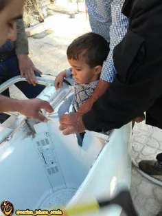 نجات کودک گرفتار در ماشین لباسشویی در یاسوج 