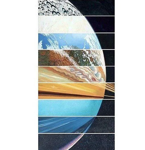 تمام سیارات منظومه شمسی در کنار هم در یک تصویر