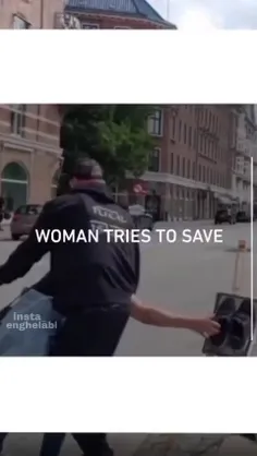 زنی در دانمارک می خواست مانع قرآن سوزی شود که پلیس به شدت