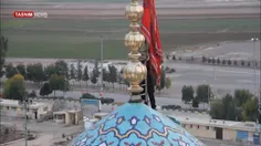 نمایی بسیار زیبا و امیدبخش از #پرچم گنبد #مسجد مقدس #جمکر
