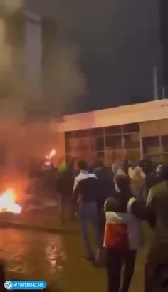 کنسولگری رژیم اشغالگر در ترکیه توسط مردم به آتش کشیده شد😊