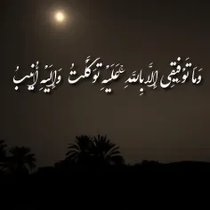 وَمَا تَوْفِيقِي إِلَّا بِاللَّهِ عَلَيْهِ تَوَكَّلْتُ وَ