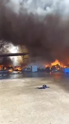 🎥 آتش‌سوزی در پایگاه نظامی در تل‌آویو