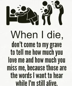 وقتی من مُردم لطفا نیایید سر مزارم تا بهم بگید چقدر دوسم 