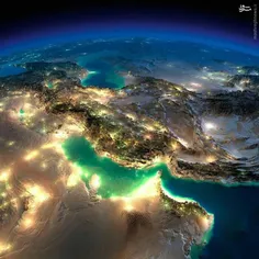 .ایران در شب از بالا